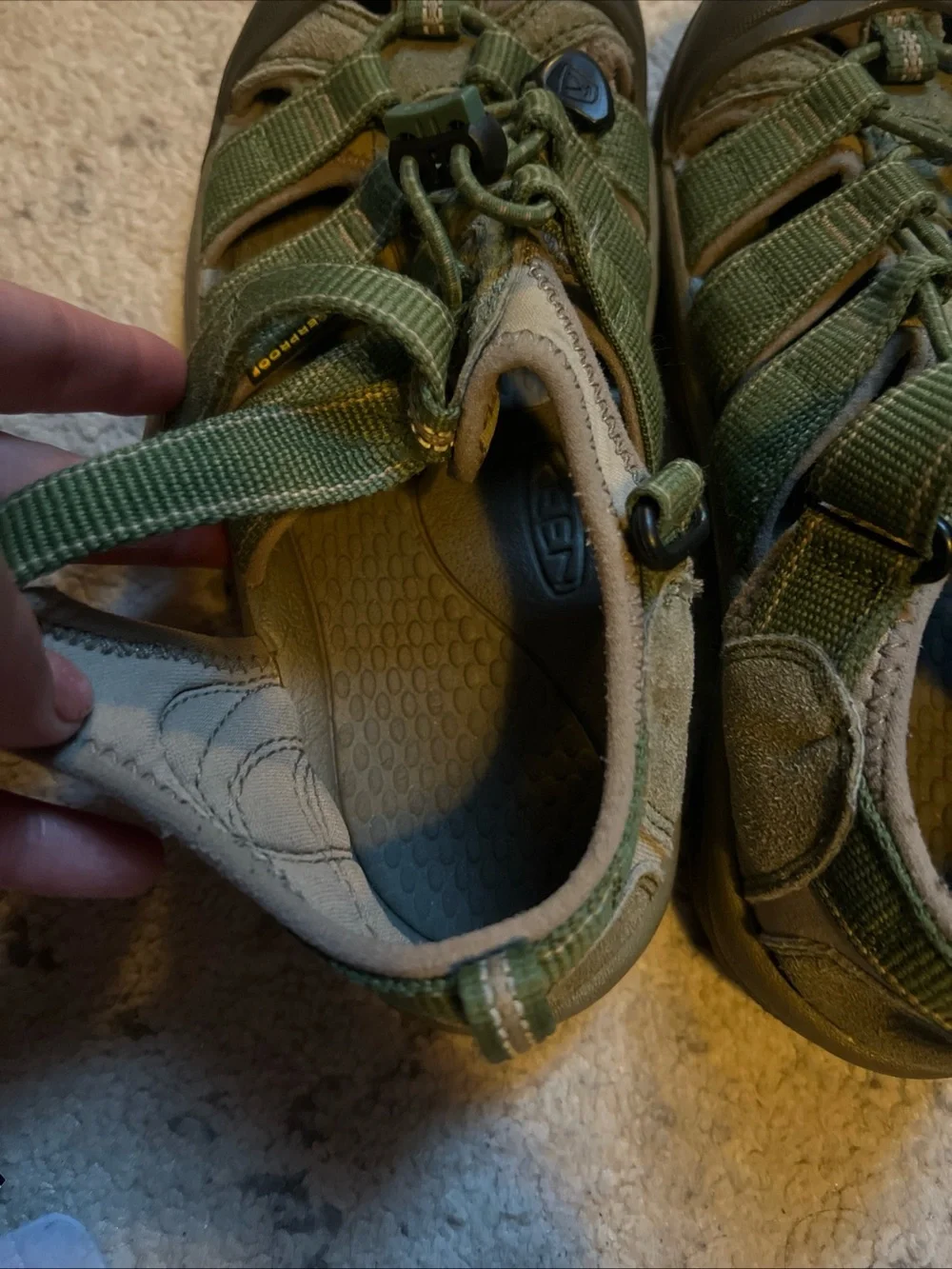 KEEN Kids Green Closed-Toe Outdoor Sandals